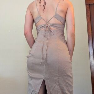 Zara lace up maxi dress